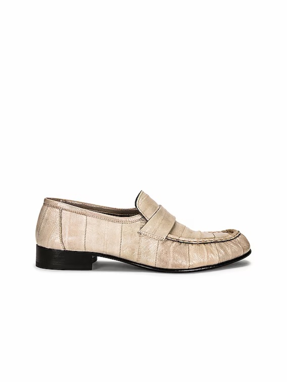 Beige Mens eel loafer  -
